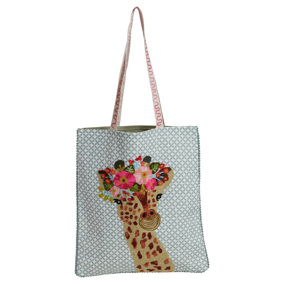 Stofposer med broderet motiv