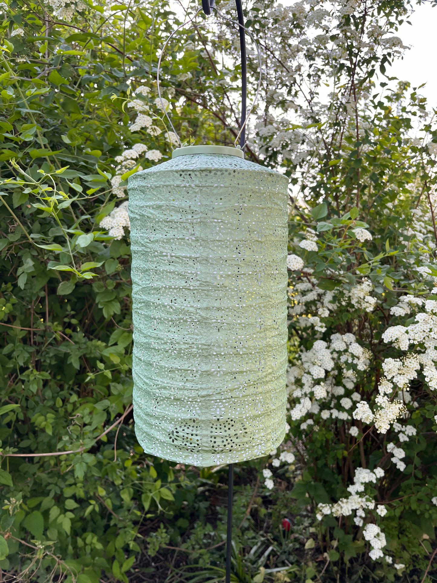 Solcelle lampe cylinder form 18 cm.