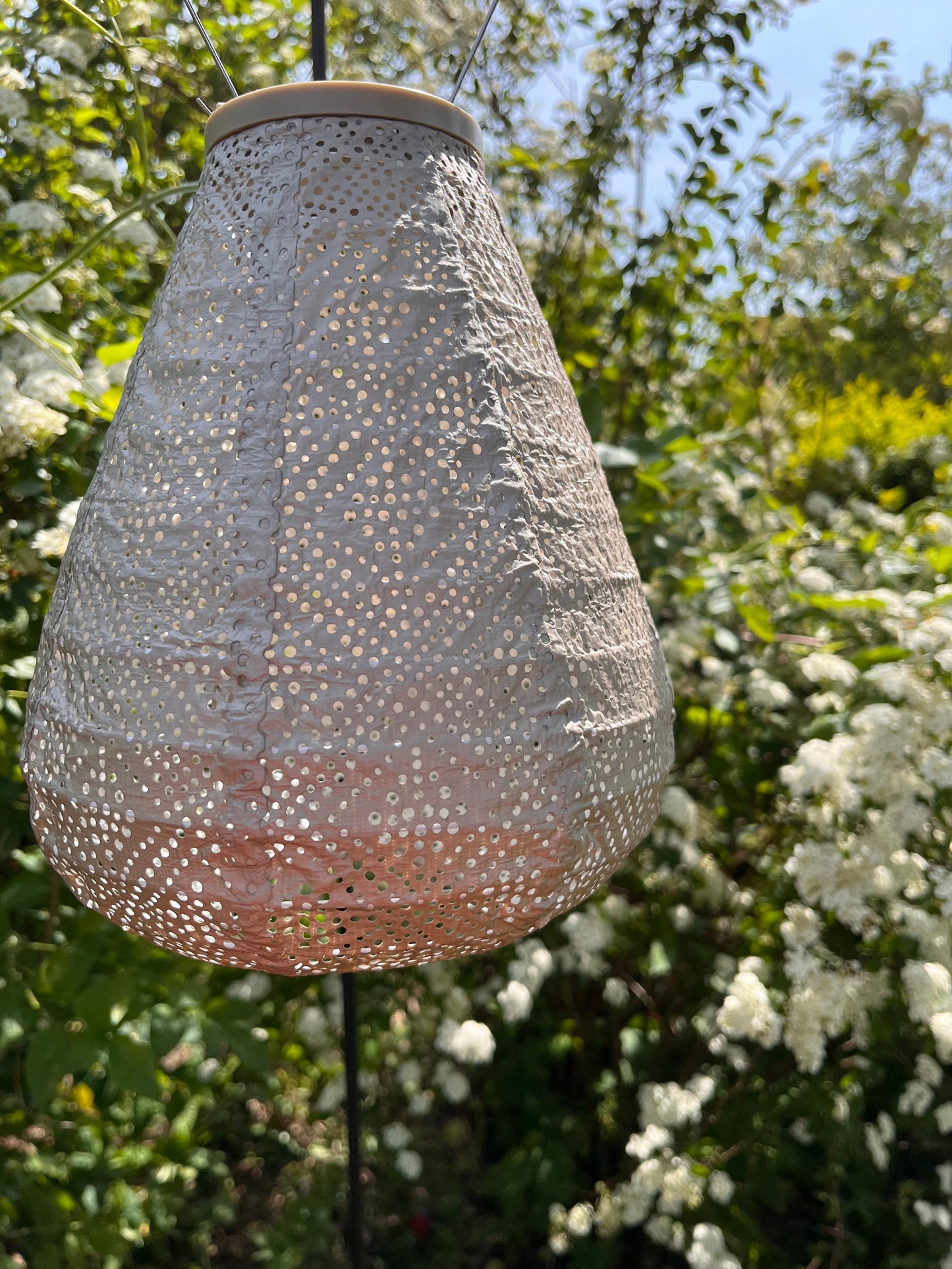 Solcelle lampe tulipan 20 cm.