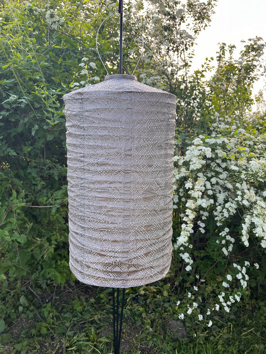 Solcelle lampe cylinder form 18 cm.