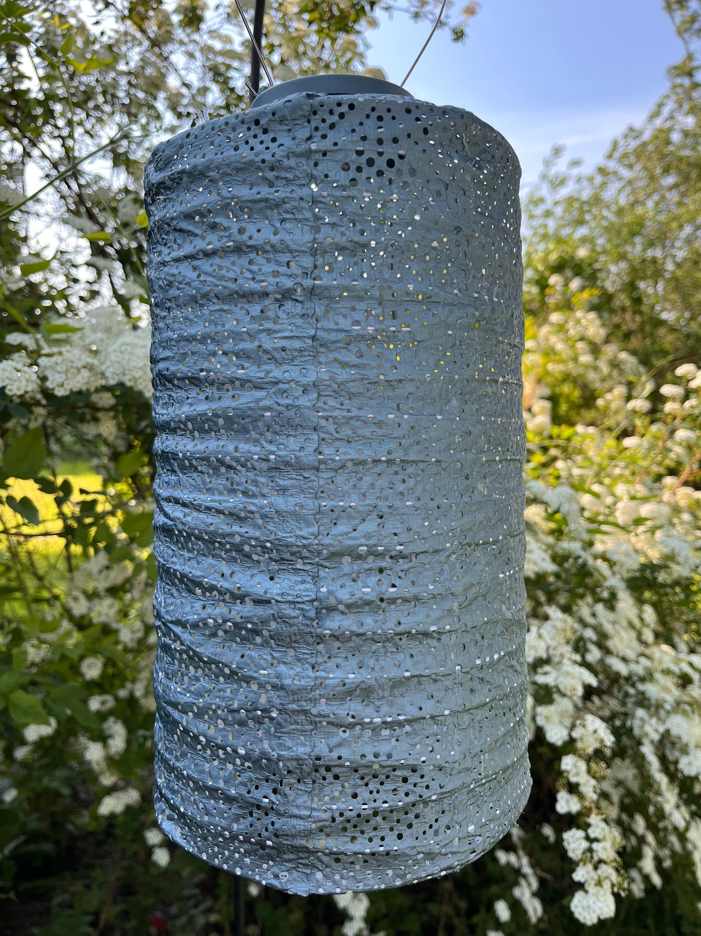 Solcelle lampe cylinder form 18 cm.