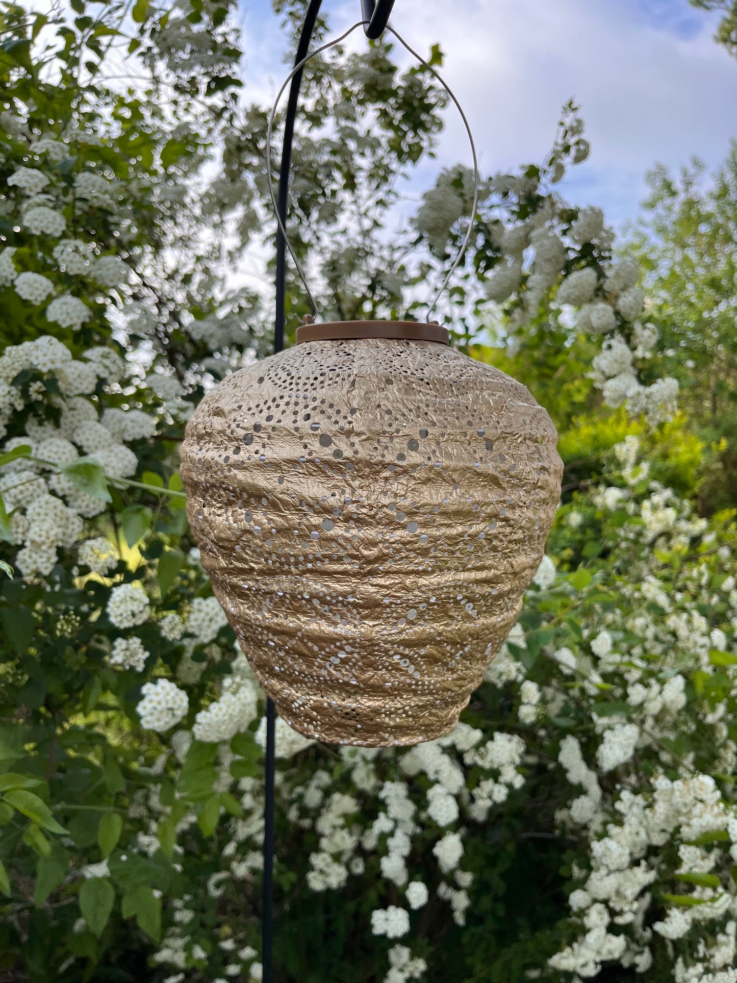 Solcelle lampe ballon form. 30 cm.