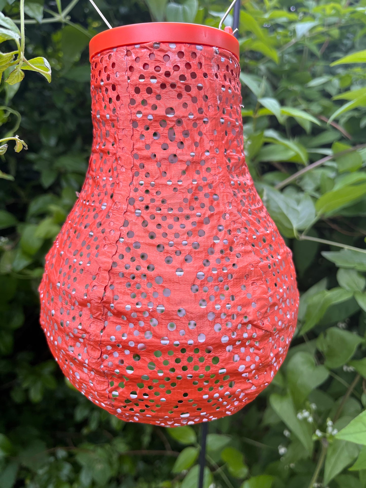 Orange rød solcelle lampw 16 cm. Nr. Bu16/40