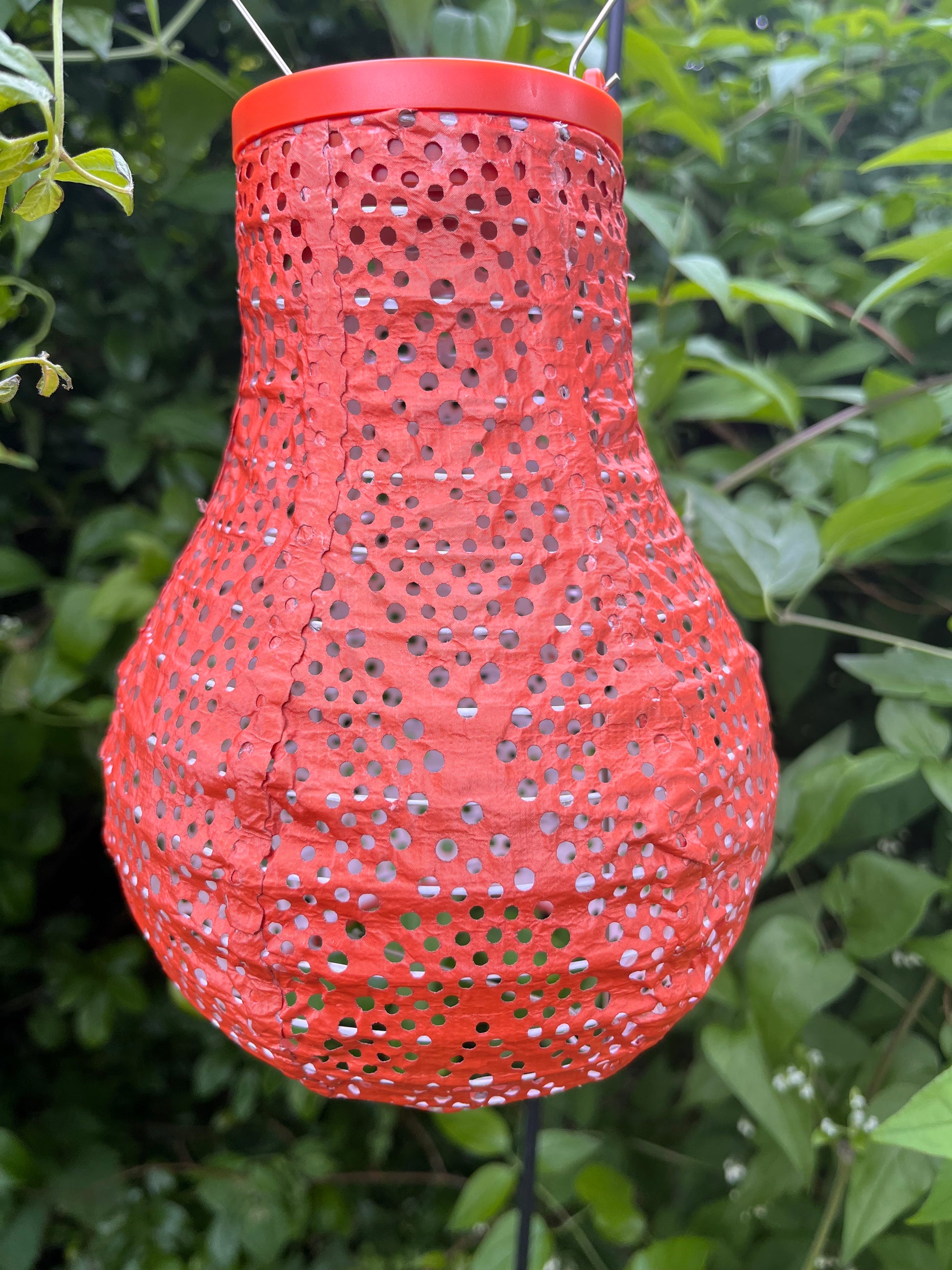 Orange rød solcelle lampw 16 cm. Nr. Bu16/40