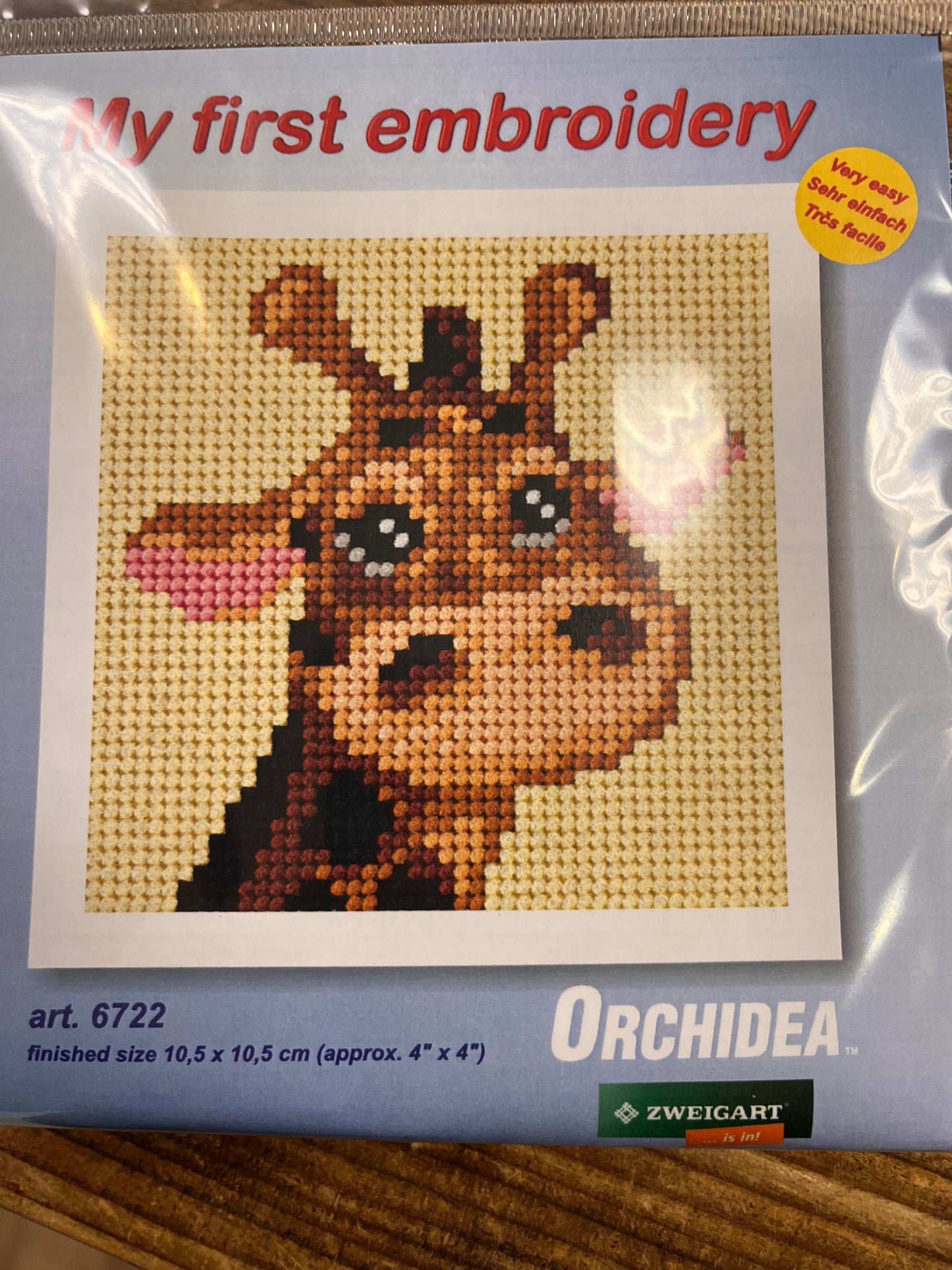 Broderi kit giraf børnevenligt.