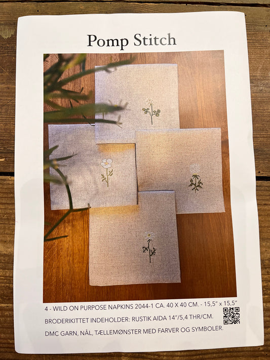 Broderi kit stof servietter