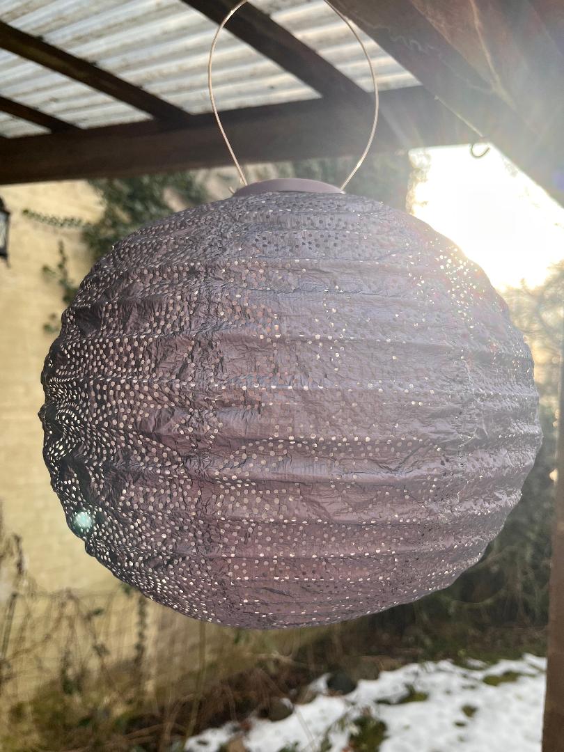 Solcelle lampe rund 30.